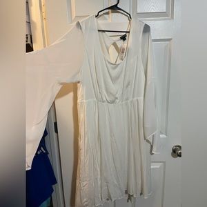 Plus size white dress